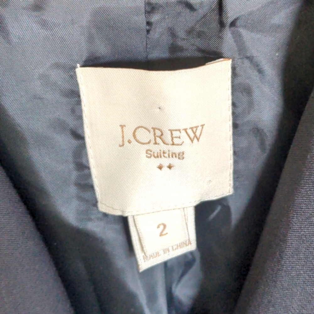 J.crew women's black suit jacket 2